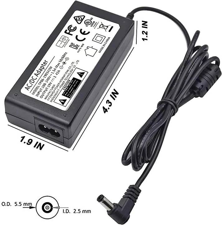Universal Laptop Charger 65 W AC Adapter 19 V 3.42 A for HP Dell 3