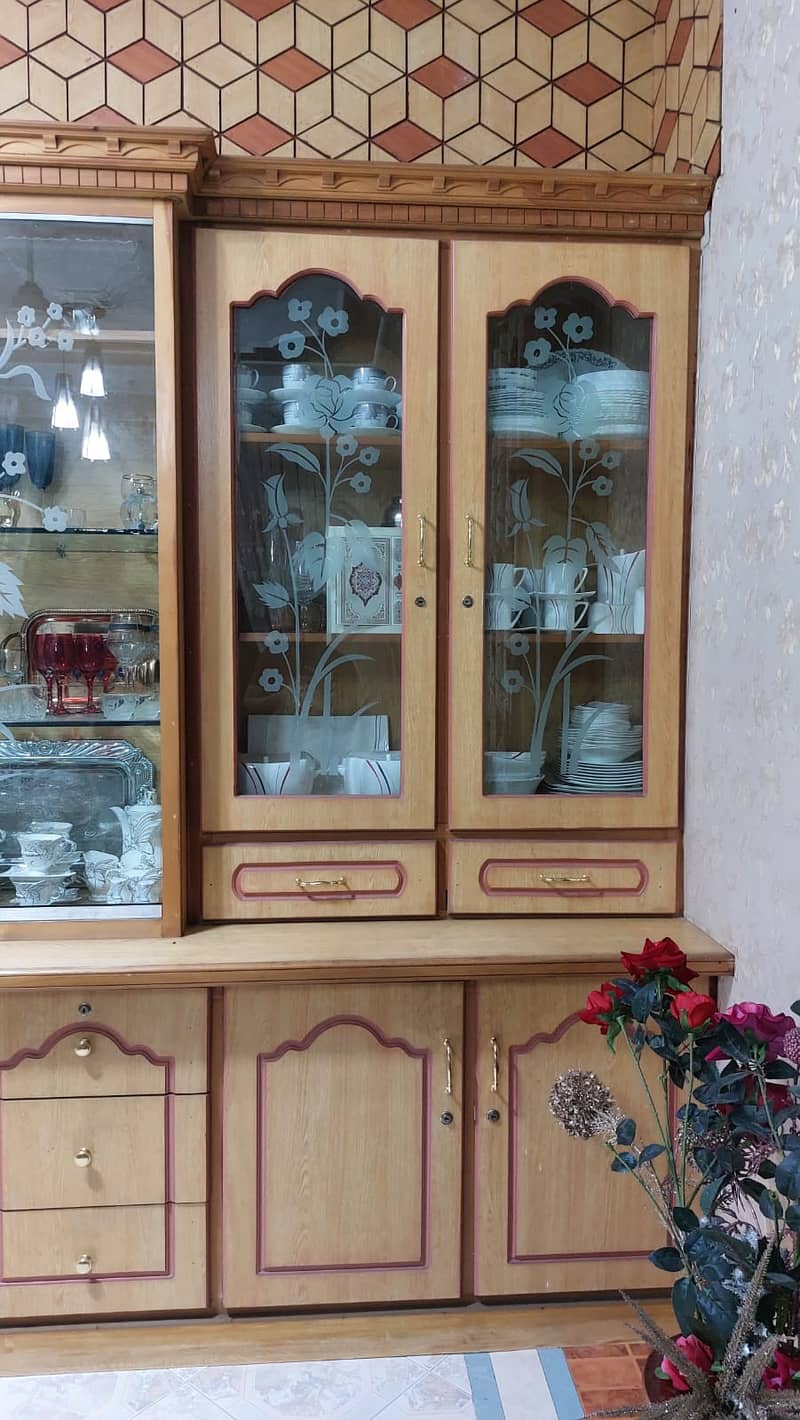 cupboard almari dinner set display dinning almari 4