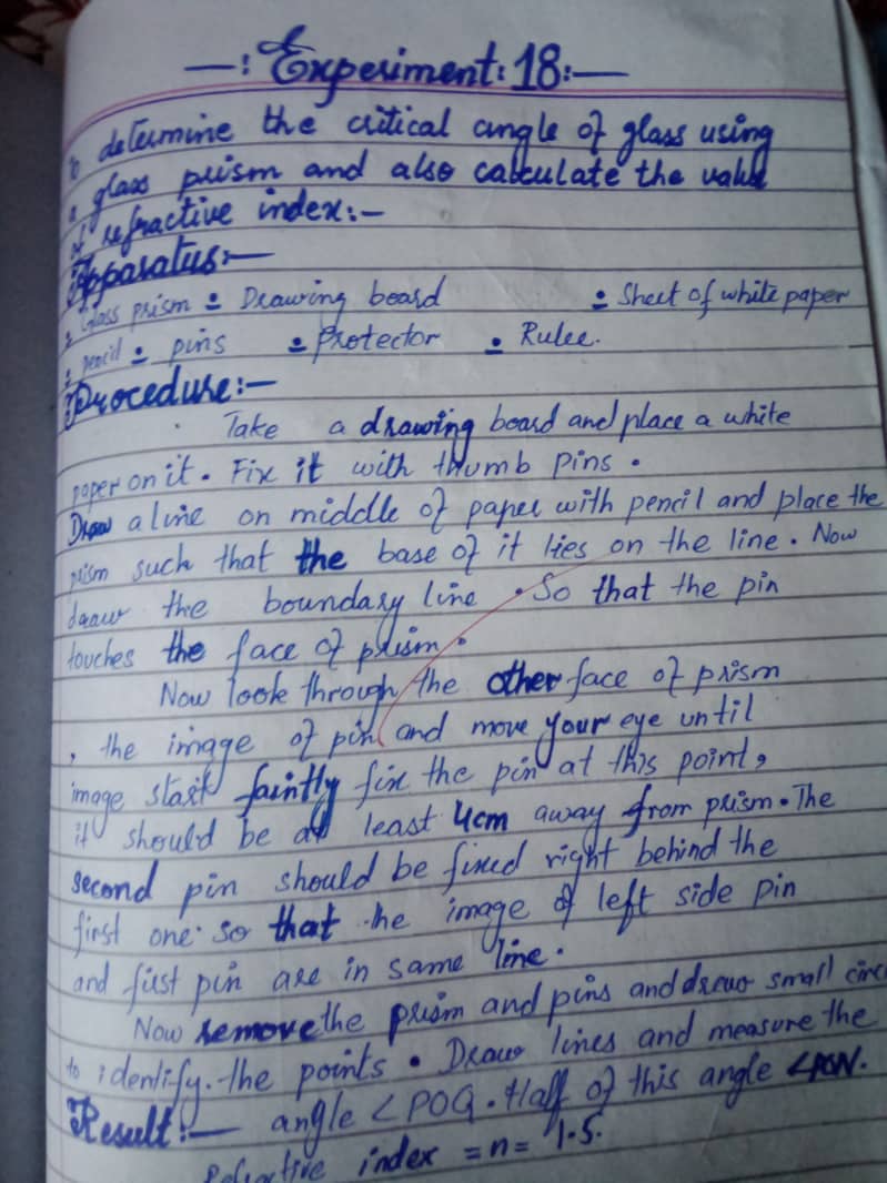 Handwritten Assignment work 7