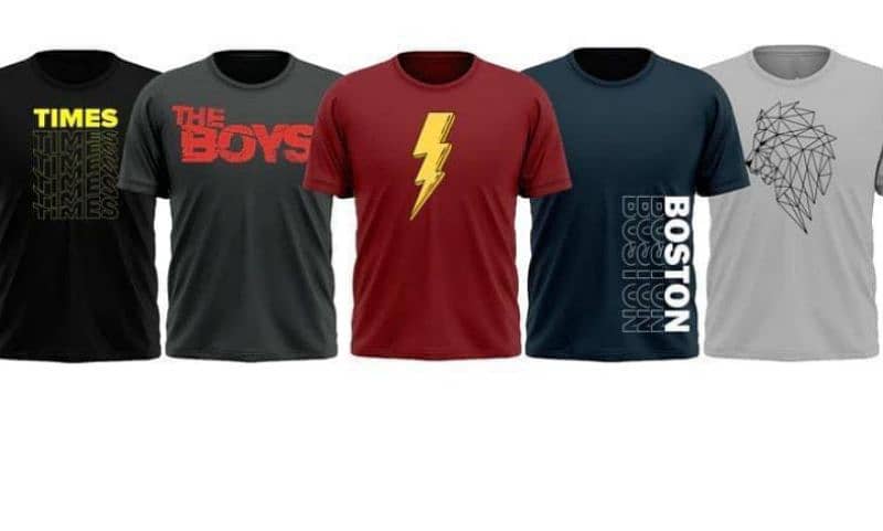 Men's Printed Cotton Jersey T-Shirts pack of 5 1