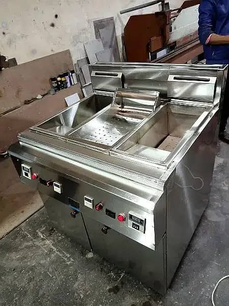 Deep fryer (16) litre Hot Plate/fryer /Display Counter SS Best quality 6