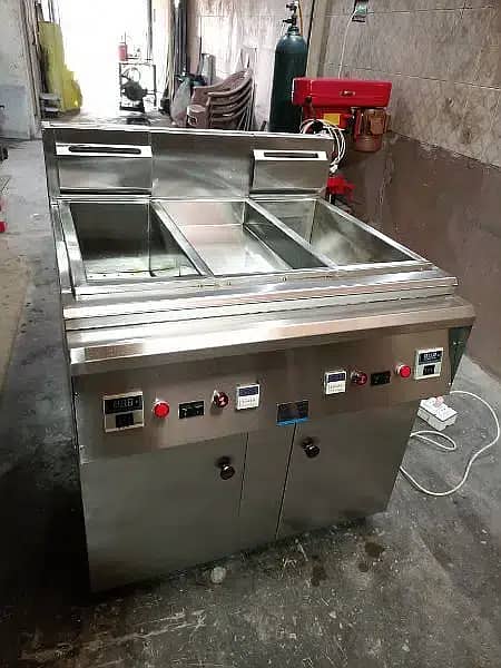 Deep fryer (16) litre Hot Plate/fryer /Display Counter SS Best quality 7