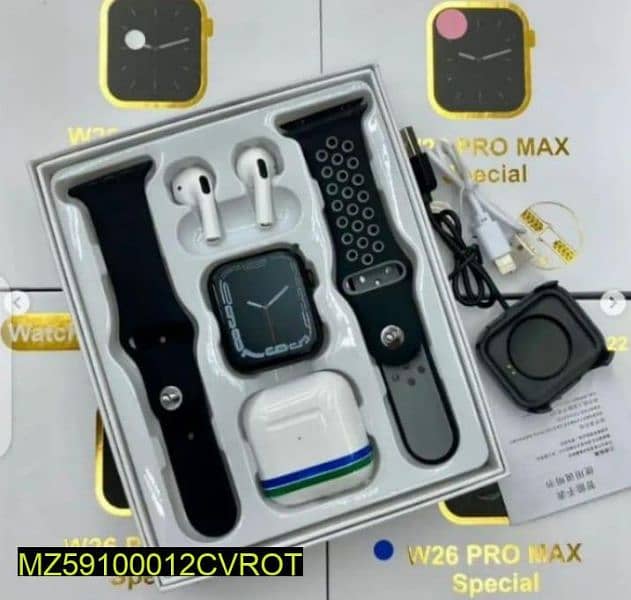 w26 pro max smart watch+ earbuds pro contact Whatsapp 03246926080 1