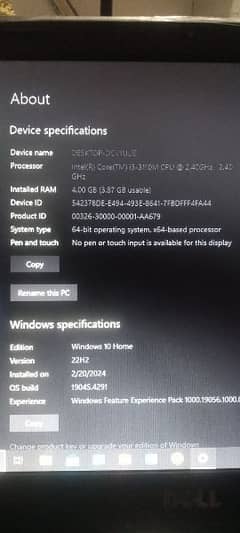 i3 4th Gen Laptop 4GB Ram and 320Gb hardisk