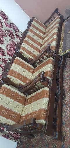 wooden sofa set 5 seater