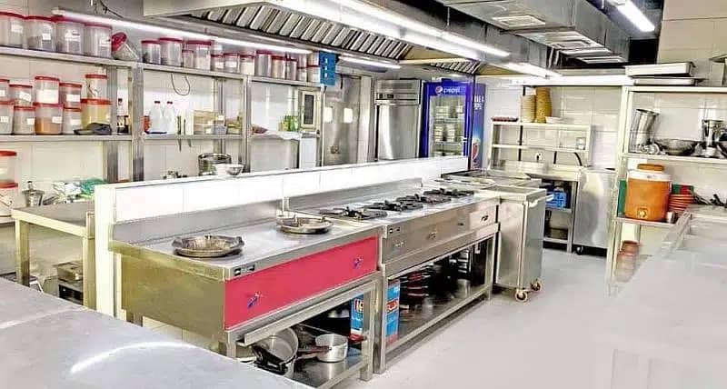 Restaurant Equipments Set up/Kitchen Equipments/Counters/Tables 3