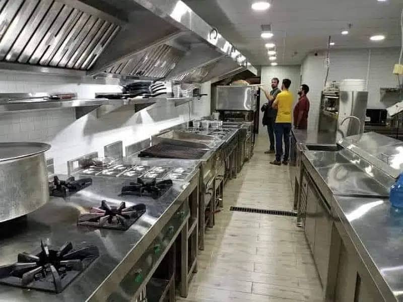 Restaurant Equipments Set up/Kitchen Equipments/Counters/Tables 7