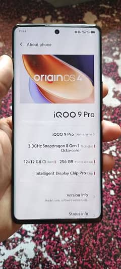 iqoo 9 pro 12+12 256GB with Good condition