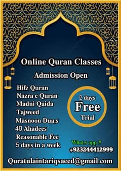 Online Quran/Quran Teacher/Quran Classes/Home & Online Quran