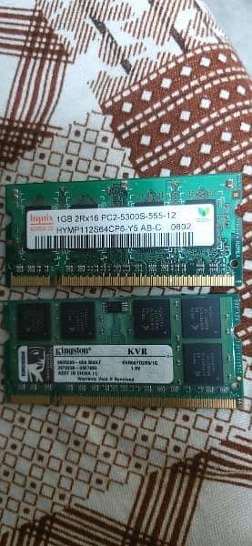 Laptop RAM 1 GB PC 2, DDR 2 0