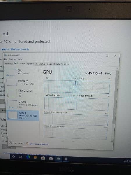 Dell Precision 3530 Workstation Core i5 8th Gen 16/256Gb 4gb Graphics 8