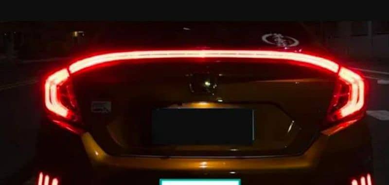 Honda Civic Lava lights with RGB center Spoiler app control 2