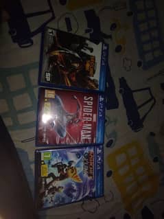 bundle of 3 games PS4 spider man second son and ratchet and clank