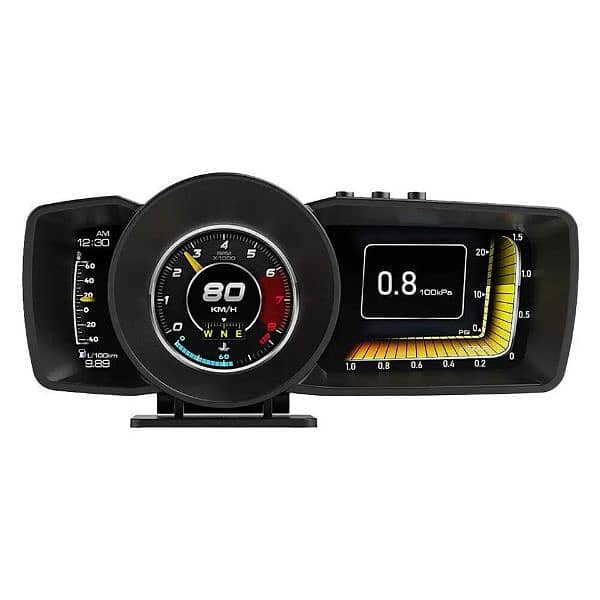 Heads Up Display Auto Display Obd2+gps Gauge Security Hud Alarm 4