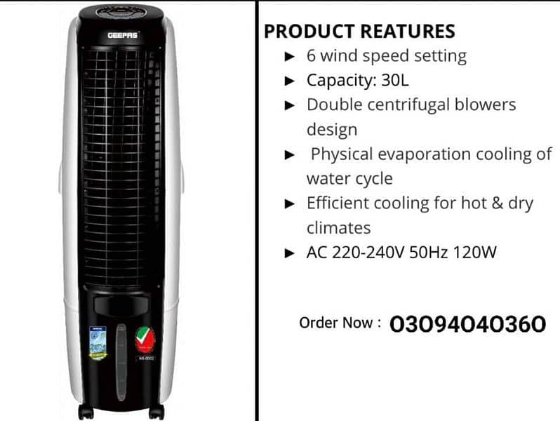 imported Nanjiren/Geepas chiller AC Air Room cooler limited stock 6