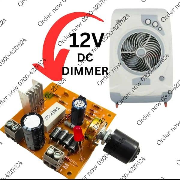 12V 10A High Power DC Car Fan Speed Controller / Dimmer | 0