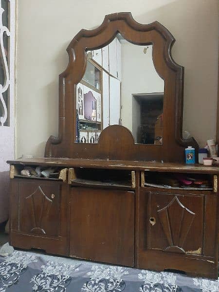 wooden showcase and dressing table 2