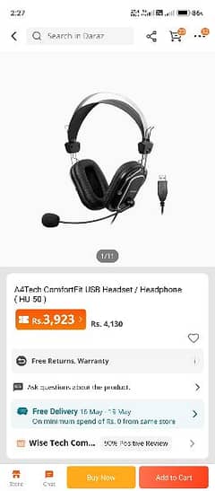 Noise cancelling headphones A4tech brand
