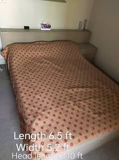 Double Bed with mattress/2 side tables