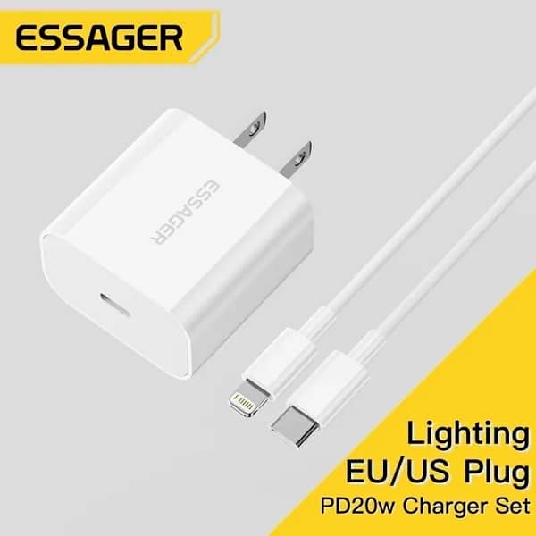 ESSAGER 20W Charger EU plug For Iphone 0