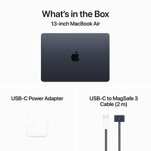 Apple MacBook Air M3 Chip (2024) 8GB, 256GB Midnight MRXV3 Latest 2