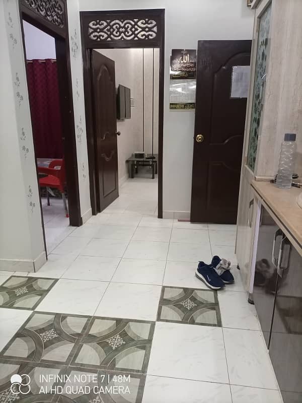 2 bed dd first floor Corner half portion available for sale at azizabad 12