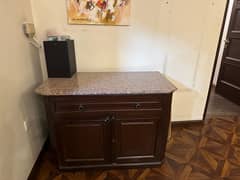 Solid Wood Cabinet with Granite Top