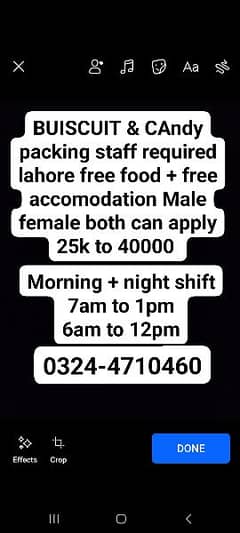 buiscuit packing + candy packing male female 0325-5101210