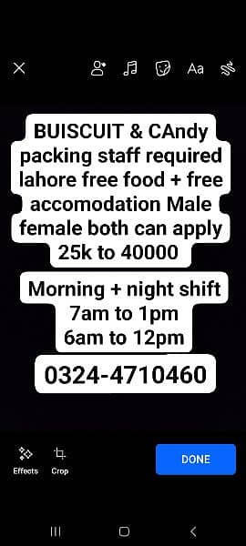 buiscuit packing + candy packing male female 0325-5101210 0