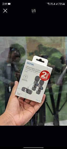 Boya Dual Wireless Mic For mobile, iPhone, type C Android 0324-9107656 0