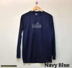 1 PC mens dri fit printed shirt,navy blue colour