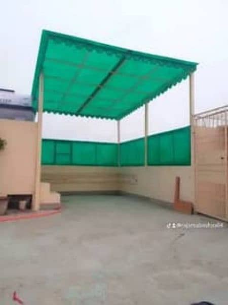 Fiber glass / Parking shed / Green net/ Folding tarpal/solar structure 10