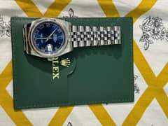 ROLEX DateJust 36mm BlueDial complete box Papers 10/10