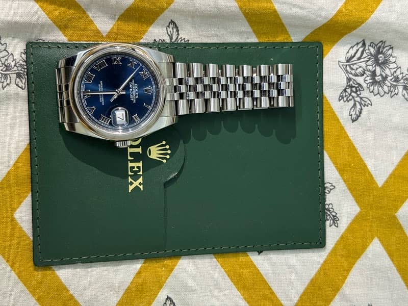 ROLEX DateJust 36mm BlueDial complete box Papers 10/10 0