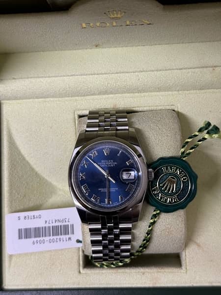 ROLEX DateJust 36mm BlueDial complete box Papers 10/10 1
