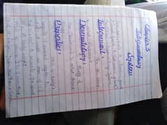 handwritten assignment work