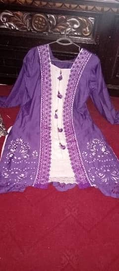 purple dress gawn and inner attached