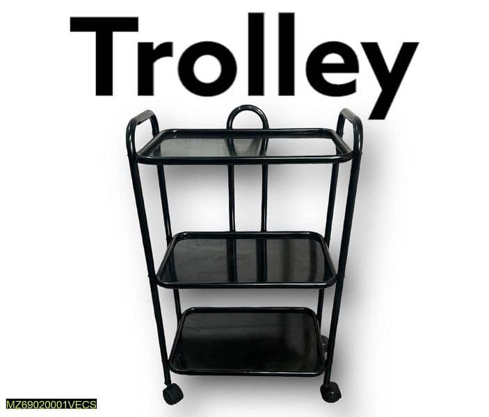 •  Material: Iron Steel
 food serving trolly 0