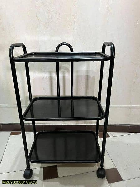 •  Material: Iron Steel
 food serving trolly 1