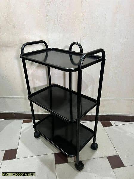 •  Material: Iron Steel
 food serving trolly 4