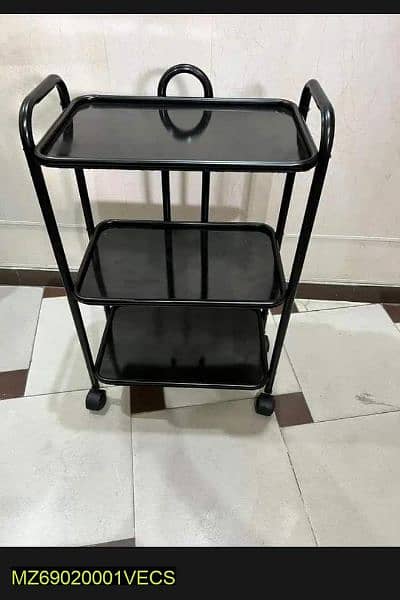 •  Material: Iron Steel
 food serving trolly 6