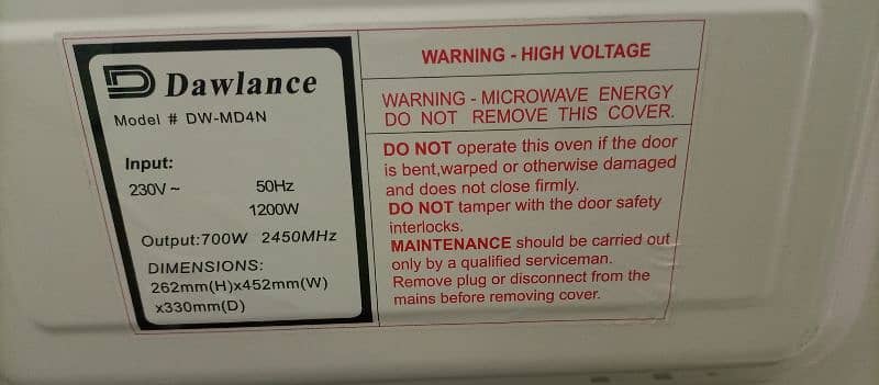 Dawlance Microwave Oven DW-MD4 N 2