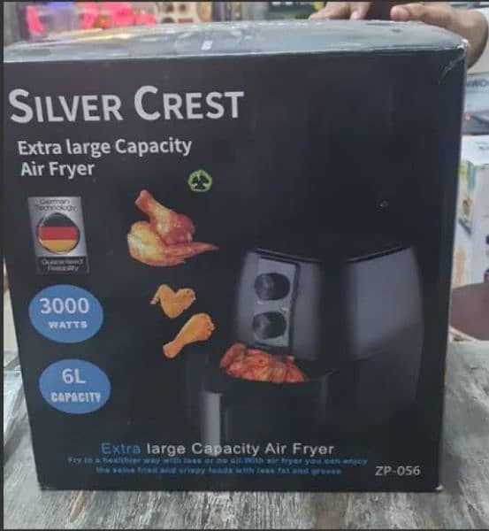 Imported Silver Crest German Air Fryer - 6.0 Liter Capacity Healthy 2