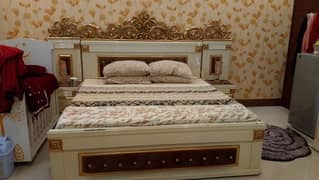 Luxury bed set with baby coat with xxl larg wardrobe