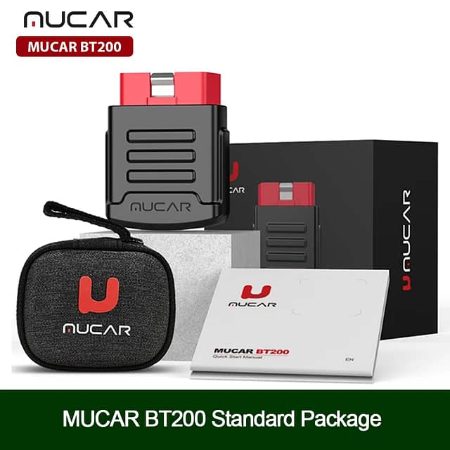 MUCAR BT200 Bluetooth OBD2 Scanner iOS Android Full System Diagnostic 0