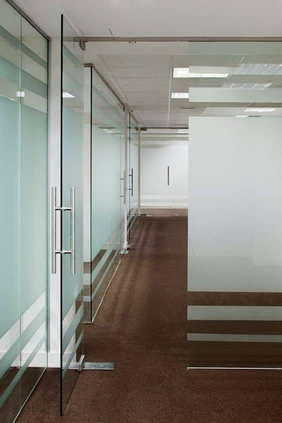 Glass Curtains/Glass work/classy luxury glass work/office glass cabin 4