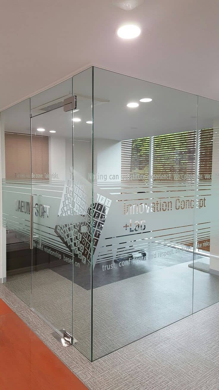 Glass Curtains/Glass work/classy luxury glass work/office glass cabin 5