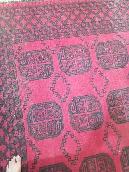 Irani hand black and maroon accent hexagonal pattern carpet 2