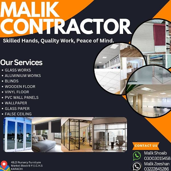 Malik Contractor Glass &Aluminium Works 0