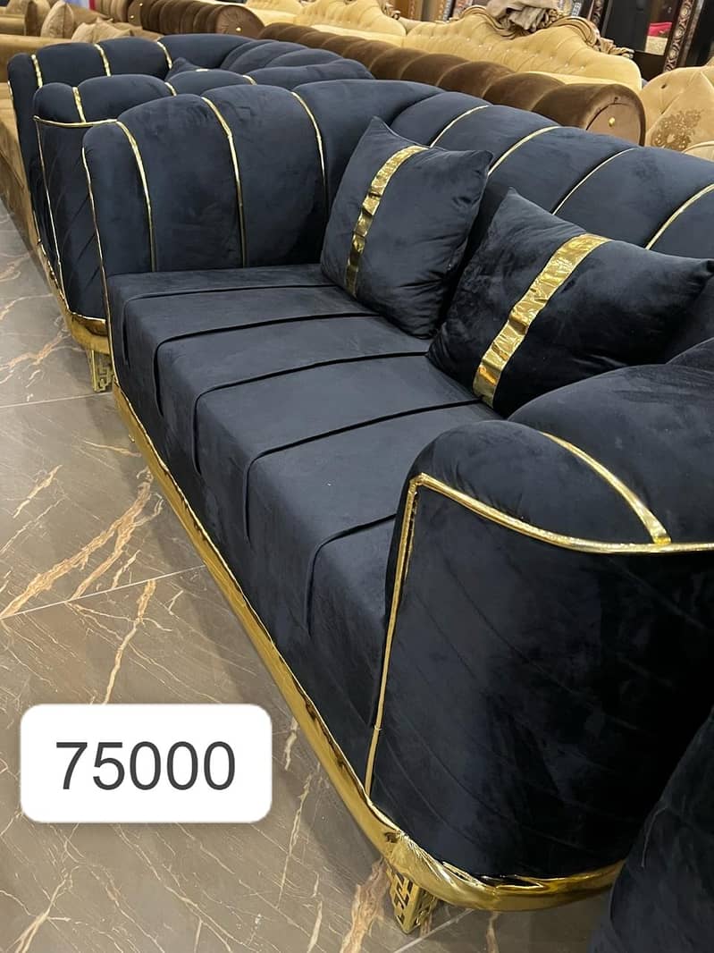 L Shape sofa / poshish sofa / Velvet sofa / 3 seater sofa 1